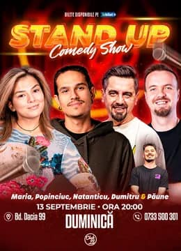 Stand-up Comedy cu Maria Popovici, Mirel Popinciuc, Natanticu, George Dumitru & Florentin Păune la Club 99