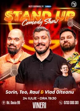 Stand-up Comedy cu Sorin Pârcălab, Teo, Raul Gheba - Vlad Olteanu la Club 99