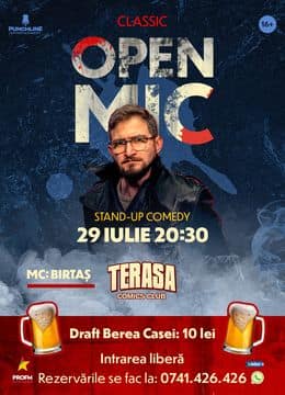 Stand-up Comedy Open mic la ComicsClub!