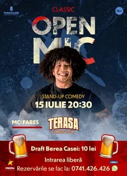 Stand-up Comedy Open mic pe Terasa ComicsClub!