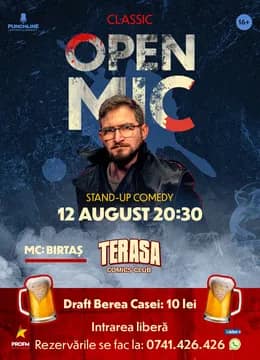 Stand-up Comedy OpenMic pe Terasa ComicsClub!