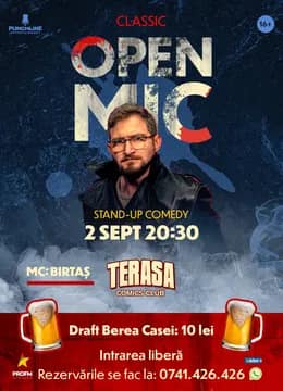 Stand-up Comedy OpenMic pe Terasa ComicsClub!