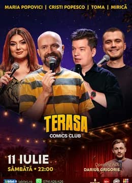 Stand-up cu Cristi Popesco, Toma, Maria Popovici și Mirică pe Terasa ComicsClub!