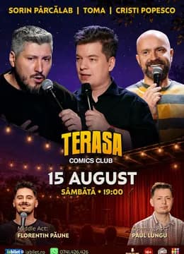 Stand-up cu Cristi Popesco, Toma, Sorin Pârcălab și Florentin Păune pe Terasa ComicsClub!