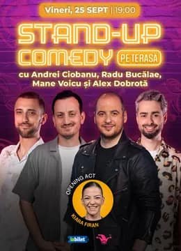 The Fool Terasa: Stand-up comedy cu Alex Dobrota, Bucălae, Mane Voicu și Andrei Ciobanu