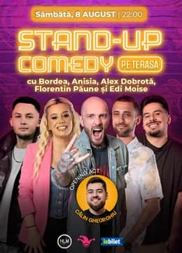 The Fool Terasa: Stand-up comedy cu Bordea, Anisia, Florentin Păune, Alex Dobrotă și Edi Moise
