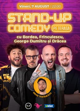 The Fool Terasa: Stand-up comedy cu Bordea, Drăcea, Frînculescu și George Dumitru