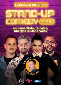 The Fool Terasa: Stand-up comedy cu Bucălae, Ioana State, Mane Voicu și Gherghe