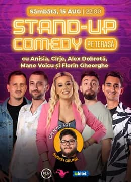 The Fool Terasa: Stand-up comedy cu Florin Gheorghe, Alex Dobrotă, Cîrje, Anisia și Mane Voicu