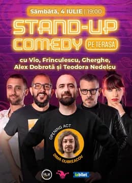 The Fool Terasa: Stand-up comedy cu Vio, Dobrota, Frinculescu, Gherghe si Teodora Nedelcu